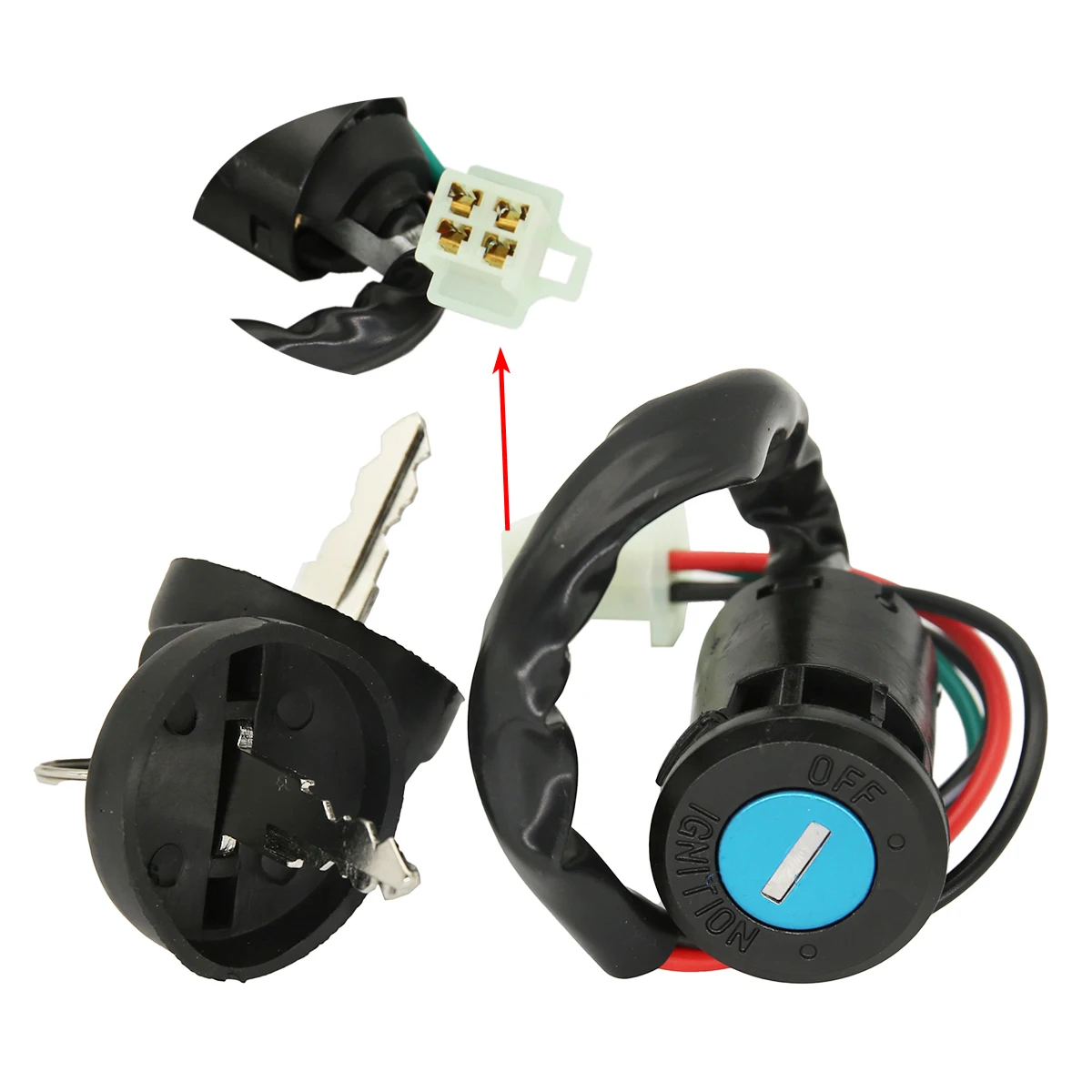 Универсальный 4-Контактный Выключатель зажигания для мотоцикла китайского