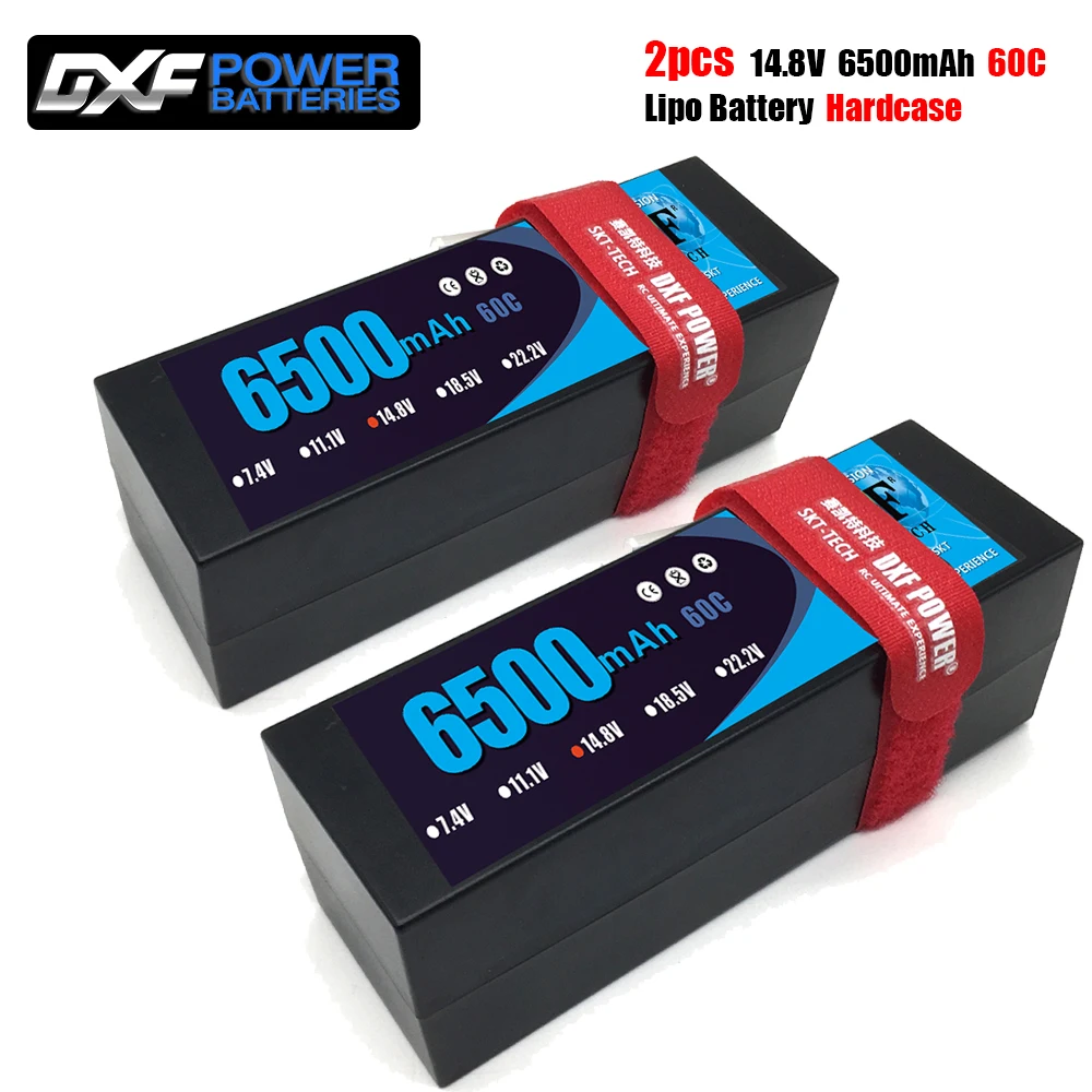 

DXF lipo Battery 4S 14.8V 6500mAh 60C/120C XT60 T XT90 Plug HardCase Lipo Battery for RC HPI HSP 1/8 1/10 Buggy RC Car Truck