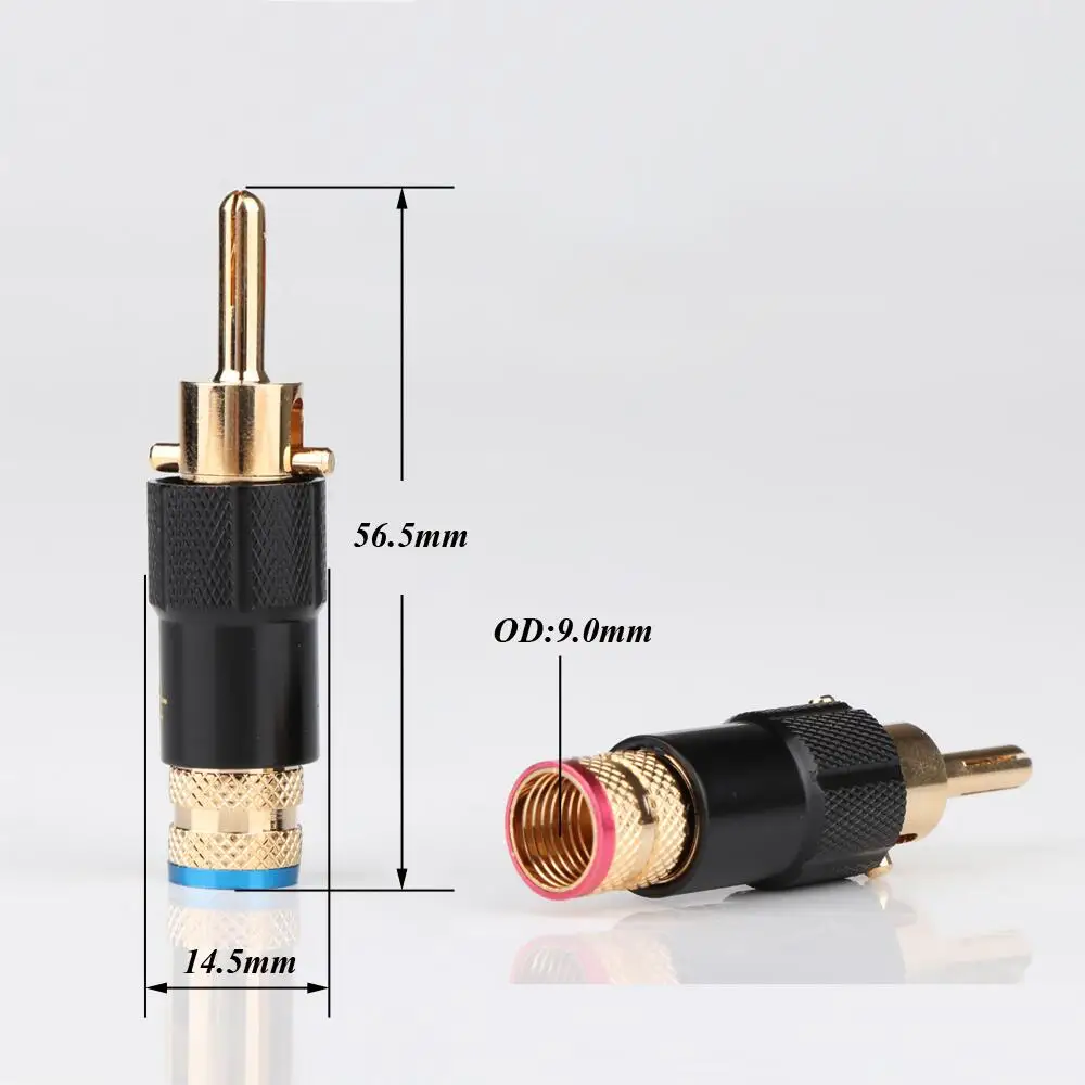 

Hifi audio gold Plated Speaker Banana terminal Screw Lock plug hi-end speaker Cable Wire male banana plug connector