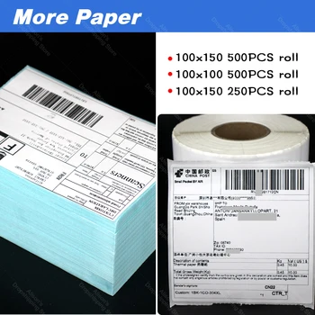 

4 inch Thermal Label Paper Sticker paper For logistic Label Printer 150*100mm and 100*100mm label papers