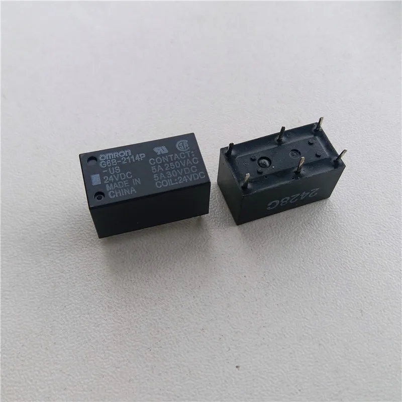 4 шт. Omron Реле G6B 2114P US 5VDC 12VDC 250В 5А 6 pin реле 5В/12В/24В DC реле|Реле| |
