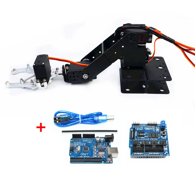 Aluminum Alloy Arduino Dof Robot Arm With Claw Gripper
