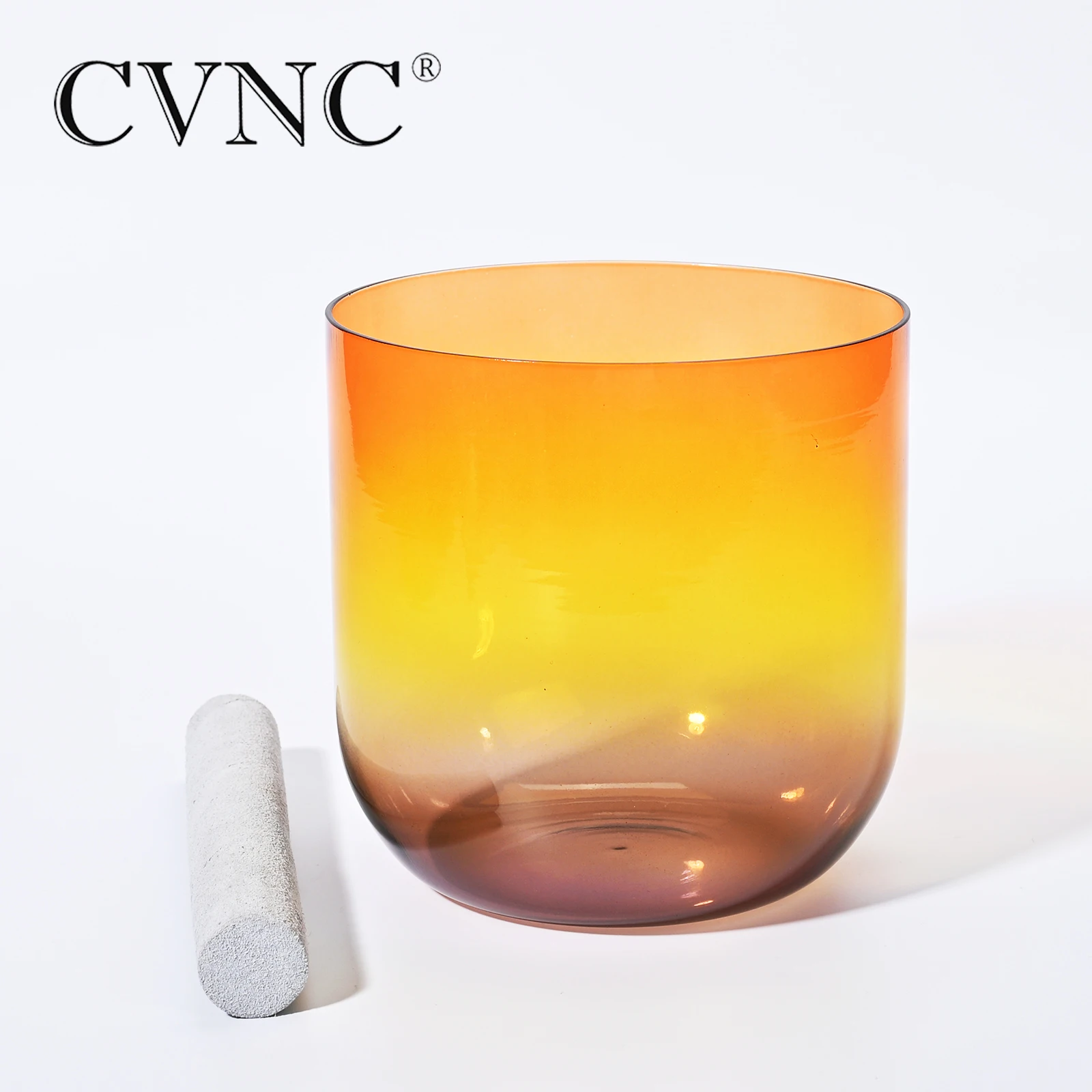 

CVNC 6" or 7" Clear Rainbow Note D Navel Chakra Quartz Crystal Singing Bowl