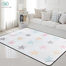 Star Style Coral Velvet Nordic Baby Crawl Kid Playing Cartoon Carpet Rug Living room Bedroom Study table Decorate Warming room