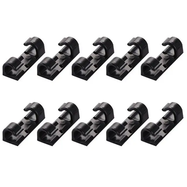 20 szt Organizer do kabli USB oplot na kable pulpit Tidy klipy do