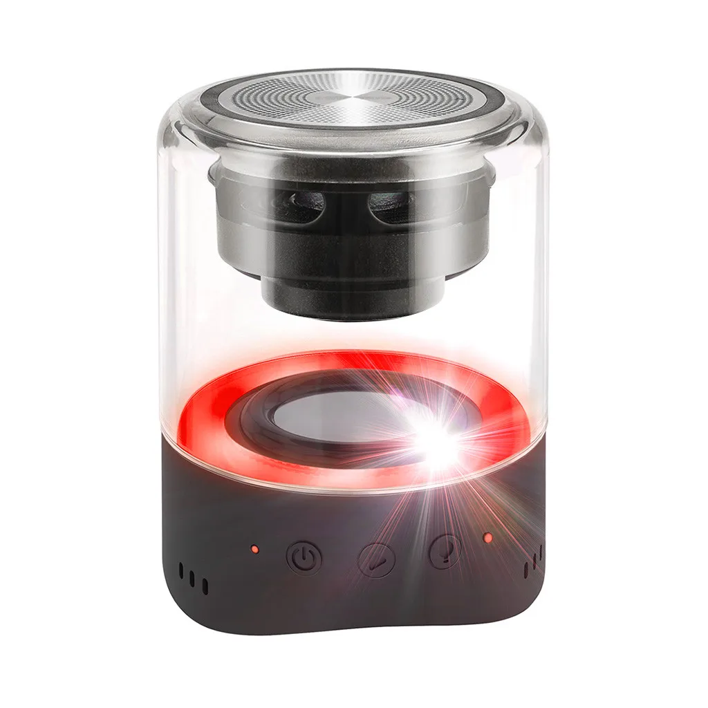 Speaker newest hot sales high quality LED Colorful Outdoor Waterproof Speaker Subwoofer Couplet Portable Desktop Audio