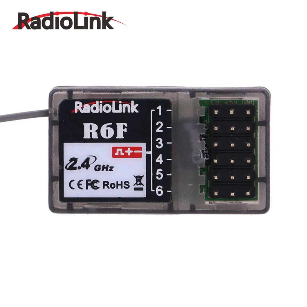 

RadioLink R6F 2.4Ghz 6CH High Quality RC Receiver Accessories For RC6GS RC4GS RC3S RC4G T8FB Transmitter Hot Sale RC Receiver