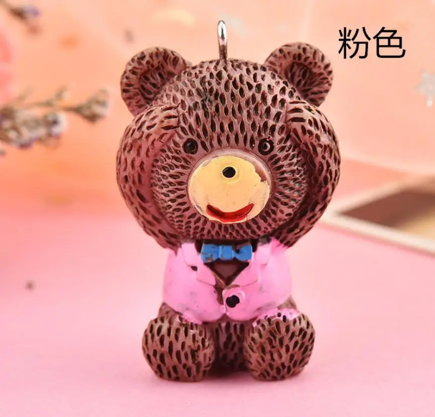 Заколки для волос мультфильм kawaii плюшевый мишка flatback кабошон для DIY скрапбукинга, брелок серьги кулон