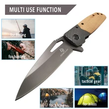 200 мм(7,9 ') 55HRC Тактический охотничий нож лезвие из нержавеющей стали с деревянной ручкой спасательный складной нож s Открытый инструмент ножи