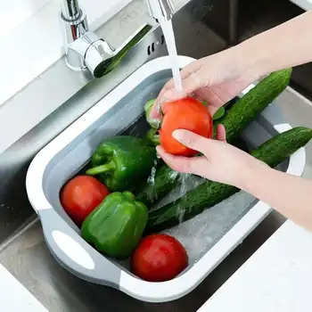 

2020 new Collapsible Colander Fruit Vegetable Washing Drain Basket Foldable sink sink High quality fruit basket