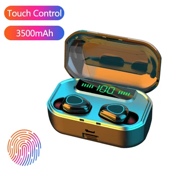 

Earphone Wireless Bluetooth Noise Cancelling Headphones With Mic Waterproof Touch Control Wireless Earbuds Touch Control Sport