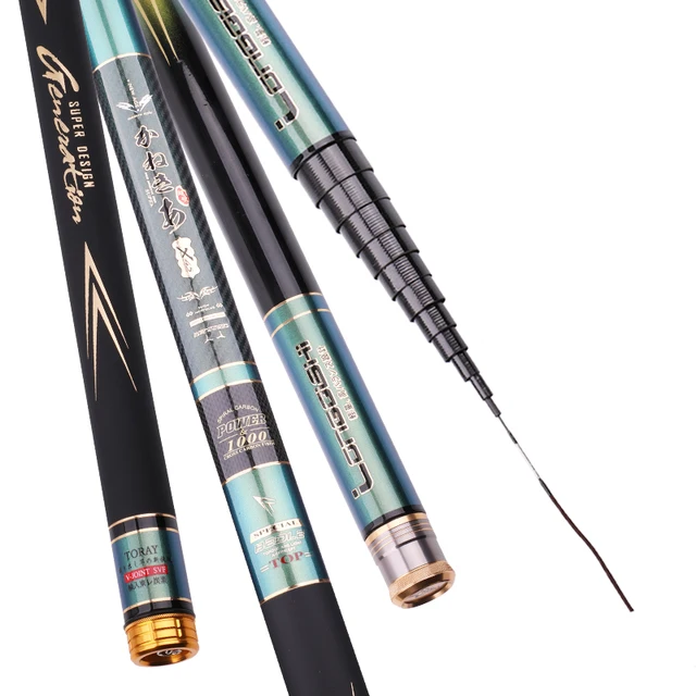 $52.85 Telescopic Fishing-Rod Canne Taiwan Hand-Pole Carbon Ultra-Light Vara-De-Pesca 11/12/13m