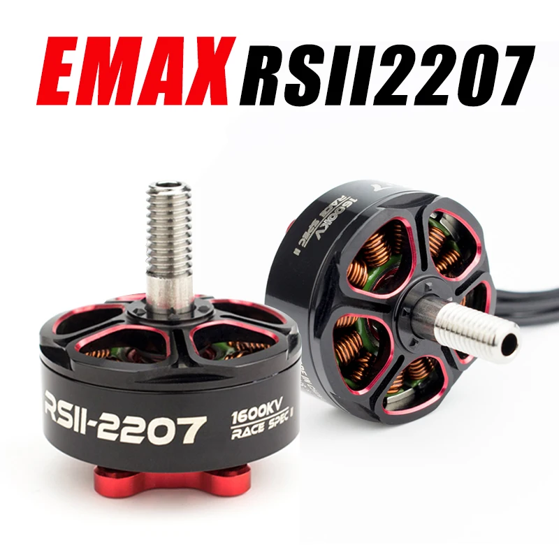 EMAX RSII 2207 1600KV 2300KV 2550KV 4S 6S moteur Brushless pour RC FPV course Freestyle longue portée 5 pouces Drones X220S Nazgul5