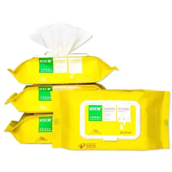 

100Pcs Pure Gentle Alcohol Fragrance-Free Baby Wipes Wood Pulp Dust-free Paper