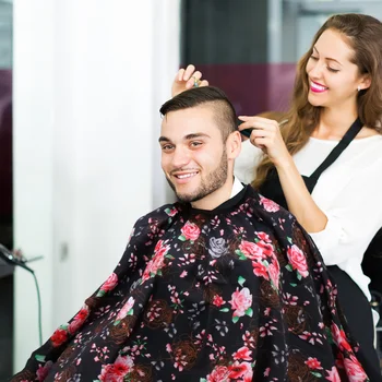 

1pc Adult Haircut Gown Barber Cloak Haircut Cape Hair Dressing Apron for Hair Salon Barber Home