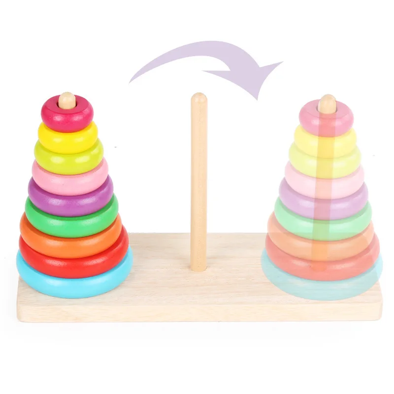  Wooden Classical Educational Toy Adult Children Hanoi Tower of Hanoi Thinking Training Intelligence - 4000292834576