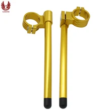 Riser Rised CNC Алюминиевый Золотой руль мотоцикла с зажимами, вилка, рукоятка, зажим для универсальных 7/" 22 мм руль мотоцикла