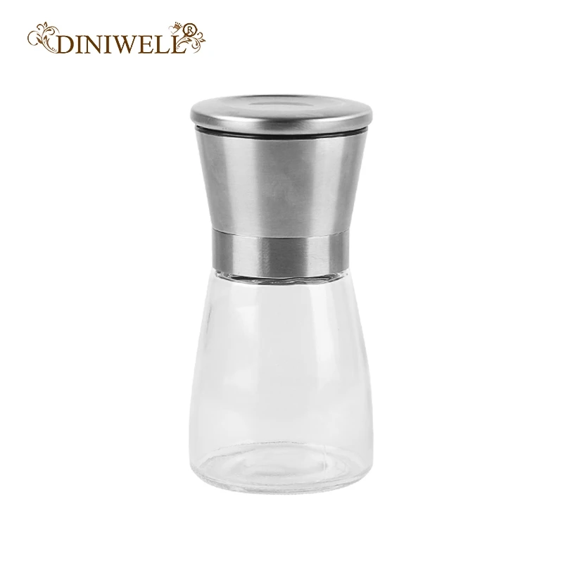 1//2pc Stainless Steel Manual Salt /& Pepper Mill Herb /&Spice Grinder Hand Shaker