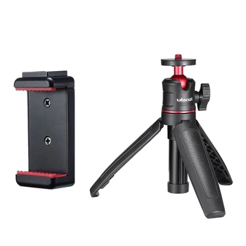 

Ulanzi 2 Pcs Tripod: 1 Pcs MT-08 Desktop Mini Portable Tripod with 1/4 Screw to DSLR Cameras & 1 Pcs ST-07 Cold Shoe Phone Mount