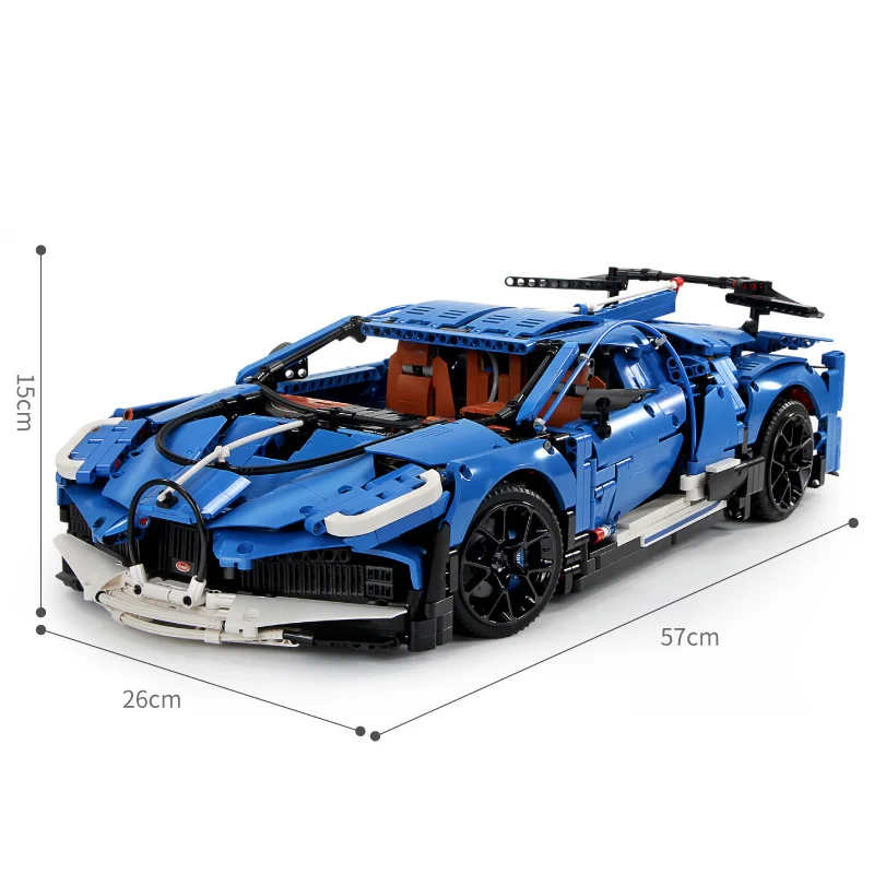 Новая техника, серия машин, MOC Supercar Bugattis, модель La Voiture Noire, строительные блоки, кирпичи, детские игрушки