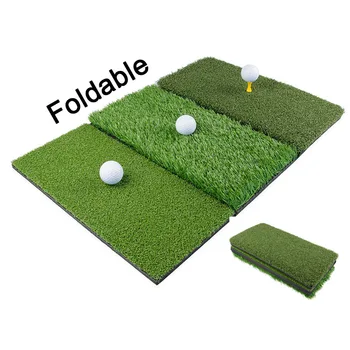 

Three in one Turf Types foldable Golf practice mat Driving Practice mat