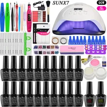 Набор лаков для ногтей 9048/36 Вт Светодиодный УФ-гель лампа УФ-комплект гель-лаков для ногтей для Электрическая дрель для ногтей инструменты для маникюра и дизайна УФ-удлинитель гель-набор