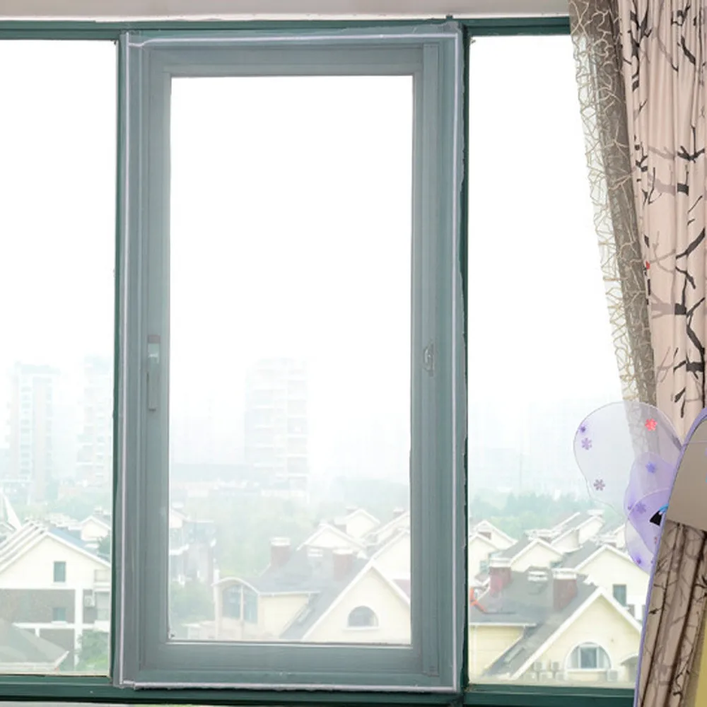 Окно с москитной сеткой сетчатый комплект мухобойка Москитная занавеска сетка крышка 130 см х 150 см крытые насекомые летающие экранные занавески