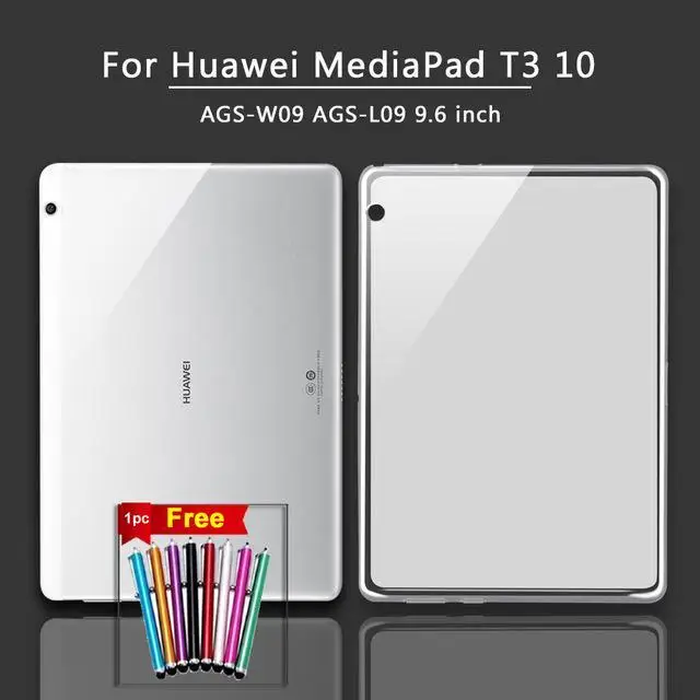 For Huawei T3 10 Мягкий силиконовый чехол для планшетов huawei MediaPad T3 7,0 3g wifi BG2-U01/медиа-планшет T3 10 8,0/T5 10,1 TPU чехол - Цвет: For Huawei T3 10