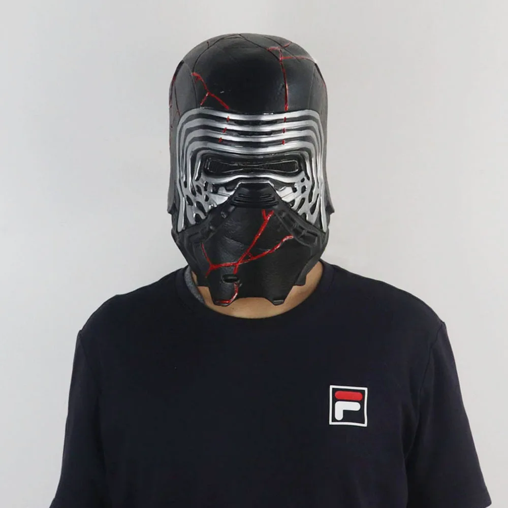 Звездные войны The Rise of Skywalker Kylo Ren латексная маска Хэллоуин Косплей Костюм крутой ПВХ шлем для взрослых