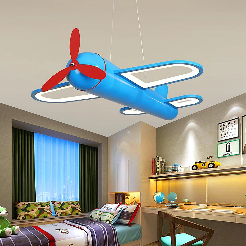 Günstige Neue Design flugzeug lampe Kreative led Kronleuchter Für kinderzimmer baby Schlafzimmer moderne kronleuchter Hause Dekoration hängen lampe
