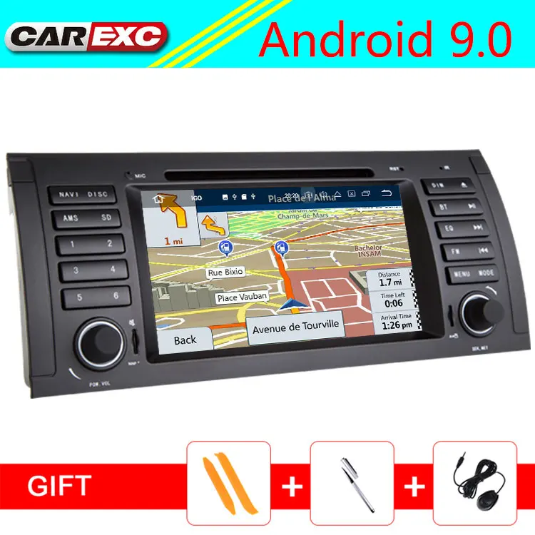 Clearance Android 9.0 Quad Core Car DVD Player GPS Navi Radio Stereo For BMW E39 1996-2003 E53 X5 With   Wifi BT 0
