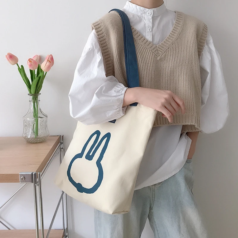 

Canvas Bag Women Shoulder Students Capacity Korean-Style Literature and Art Shoulders Carrying Simple Versatile Crossbody