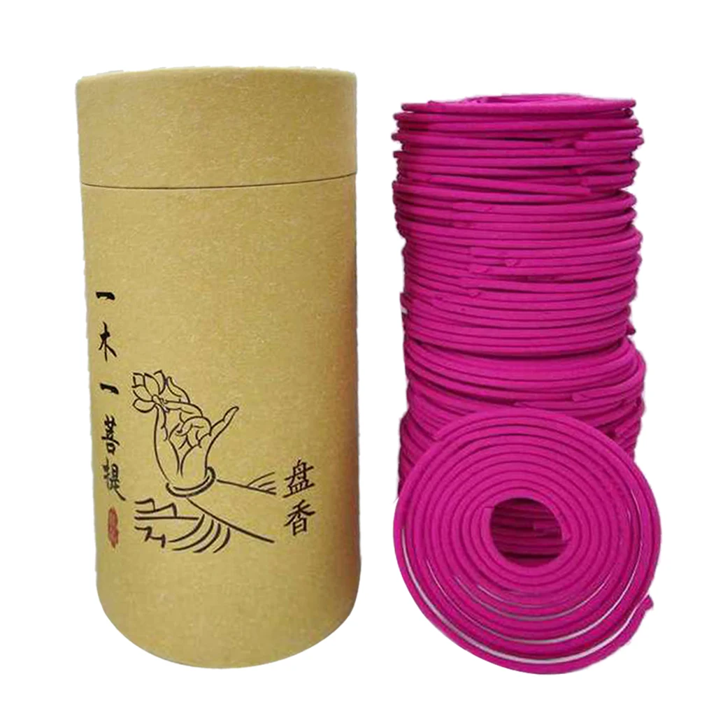 120pcs/Box Natural Spiral Incense Coils Indoor Aromatherapy for Living Room Tea House Yoga Room