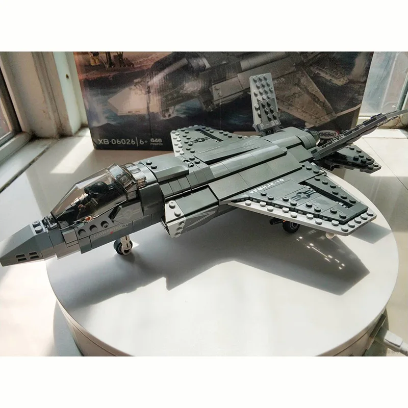646 шт. военный строительные блоки F 35 Lightning II истребитель модель игрушки для детей