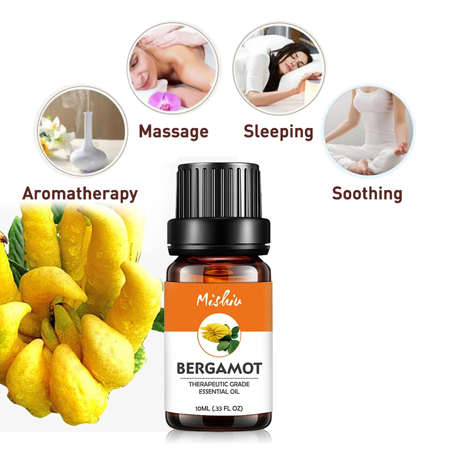 Mishiu Pure Essential Oil Massage Humidifier Bergamot Lemongrass Patchouli Ginger Eucalyptus Jasmine Aroma Massage Oil 10ml Essential Oil Aliexpress