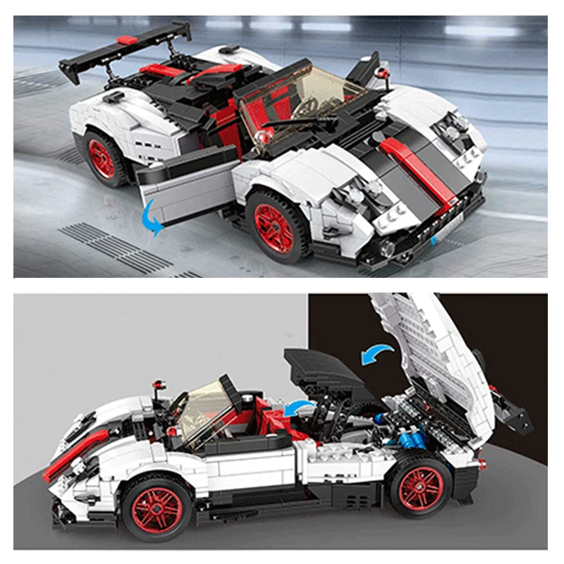 Форма король 13105 Креативная идея серии Pagani Zonda Cinque Roadster Совместимость Moc-22208 конструктор кирпичи игрушки подарки для мальчика