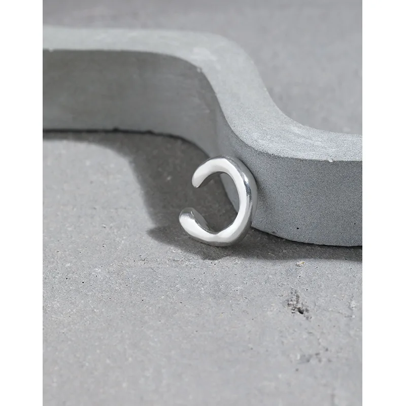 SHANICE 925 Sterling Silver Simple heavy and thick Ear Clip on Earrings Clip Earrings without Piercing for Women Lady Girl 2