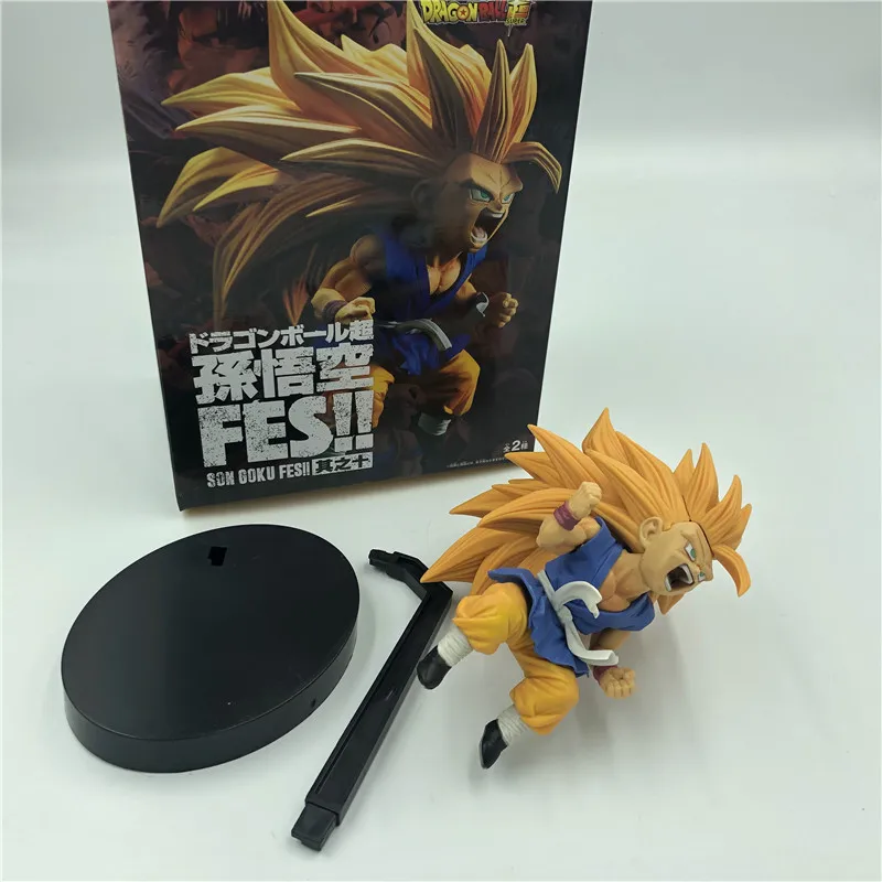 Dragon Ball Z Сон Гоку ребенок Супер Saiyan 3 Ver. ПВХ фигурка DBZ Goku Fighting FES Vegeta Коллекция Модель игрушки 20 см