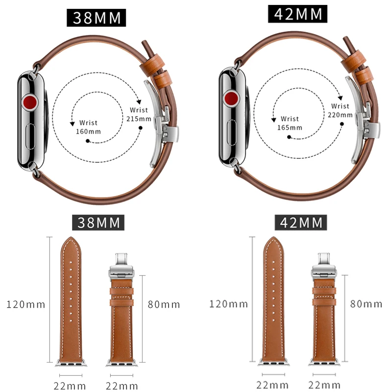 Металлический ремешок с бабочкой для apple watch 42 мм 44 мм 40 мм 38 мм серия 5 4 3 2 1 браслет из натуральной кожи для iwatch