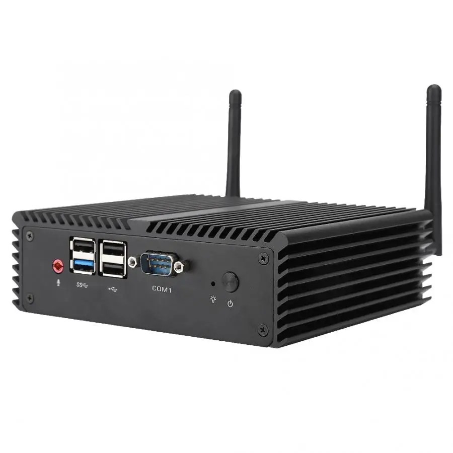 Для Intel J1900 четырехъядерный 4COM Dual LAN 4GB DDR3L1333/1600 MHZ полностью металлический мини-ПК 100-240V