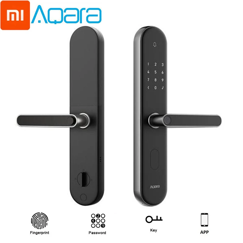Xiaomi Aqara S2 отпечаток пальца умный дверной замок сенсорный экран без ключа замок для Умный дом приложение управление с винтом комплект