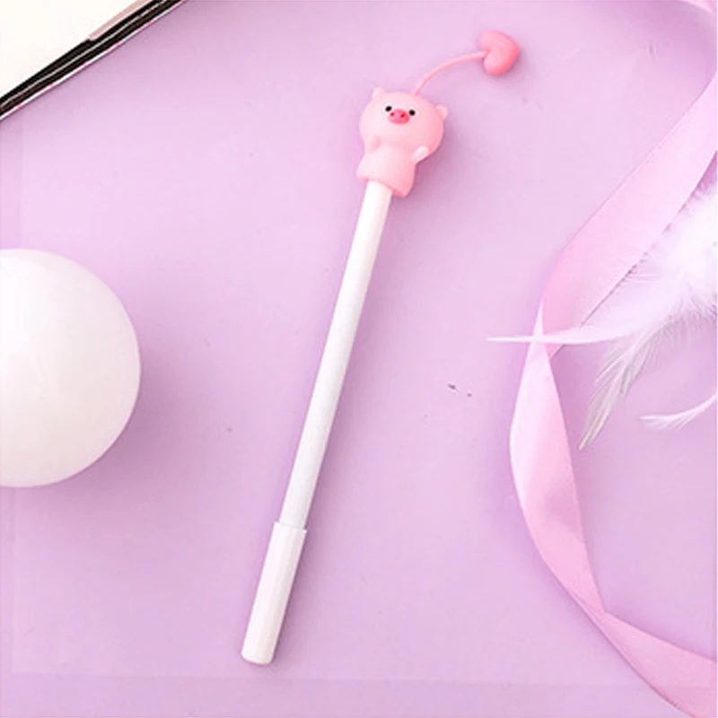 Pig 30 шт./лот 0,5 мм Силиконовые офисные черные чернила Kawaii высококачественные милые школьные офисные канцелярские принадлежности - Цвет: Pig