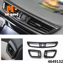 2014 2015 2016 2017 2018 For Nissan X-Trail T32 XTrail Both side & Middle Air Conditioning AC Outlet Vent Cover ABS Carbon Fiber