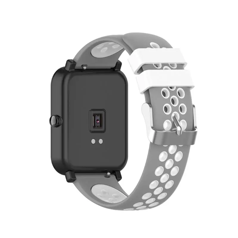 Двухцветные Мягкие силиконовые часы ремешок Браслет замена для Xiaomi Huami Amazfit Bip BIT PACE Lite Молодежные Смарт-часы