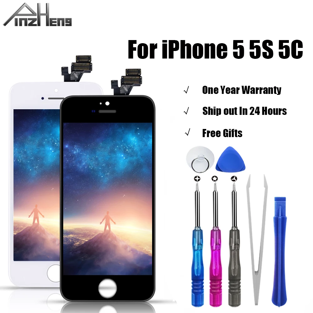 

PINZHENG AAAA Screen LCD For iPhone 5 5s 5c Screen Touch LCD Display Digitizer Screen Touch Replacement LCDS For iPhone 5 5s 5c