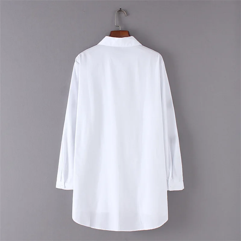 Блузка женская с длинным рукавом и вышивкой бабочкой|long sleeves women blouse|women blousesblouses plus