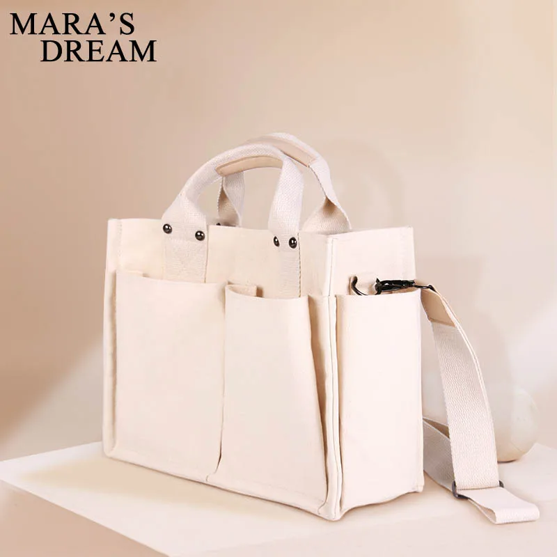 Mara's Dream новая однотонная сумка на плечо, холщовые сумки, Большая вместительная модная сумка