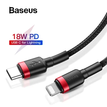 

Baseus 18W PD Cable USB C to For Lightning Cable For iPhone 11 Pro Quick Charging Cable Type C Data Cable For Macbook USB C Cord