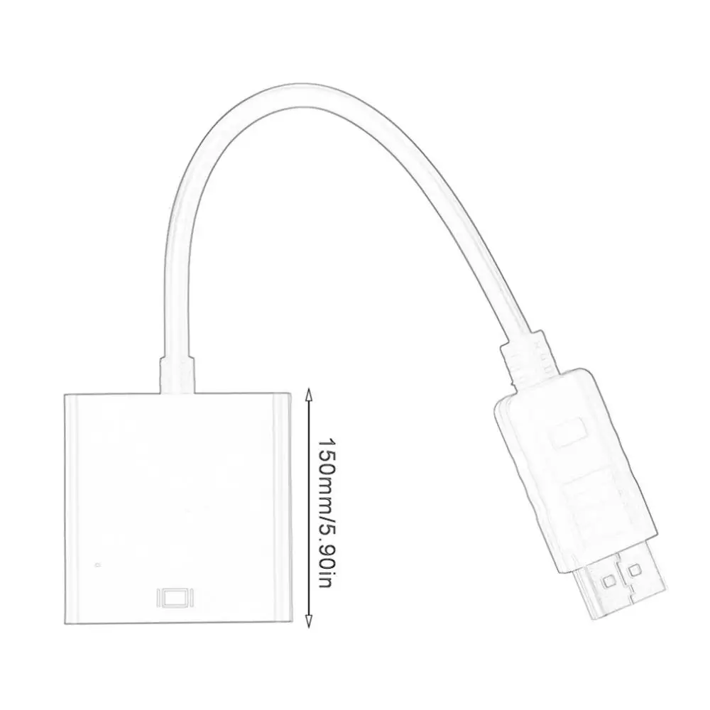 Displayport-Vga Dp-Vga кабель большой Кабель-адаптер Dlle адаптера Dp идеальный Lossless сигнал Plug