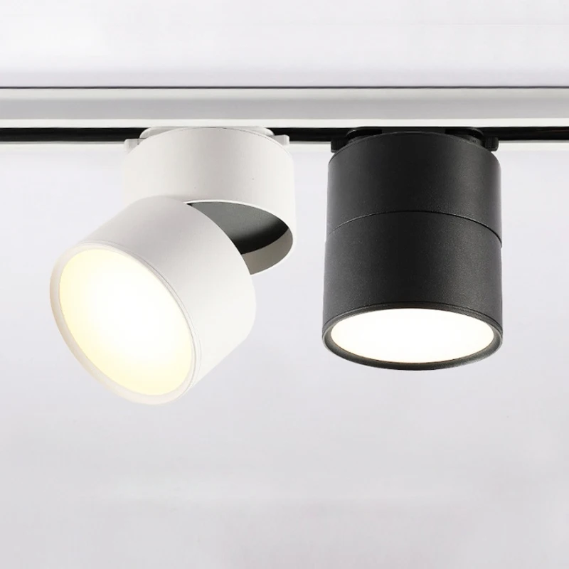 

12W Rail led Track light Fixture COB track spot light LED Track lamp AC85-265V Black/White Guide Rail Track Lighting